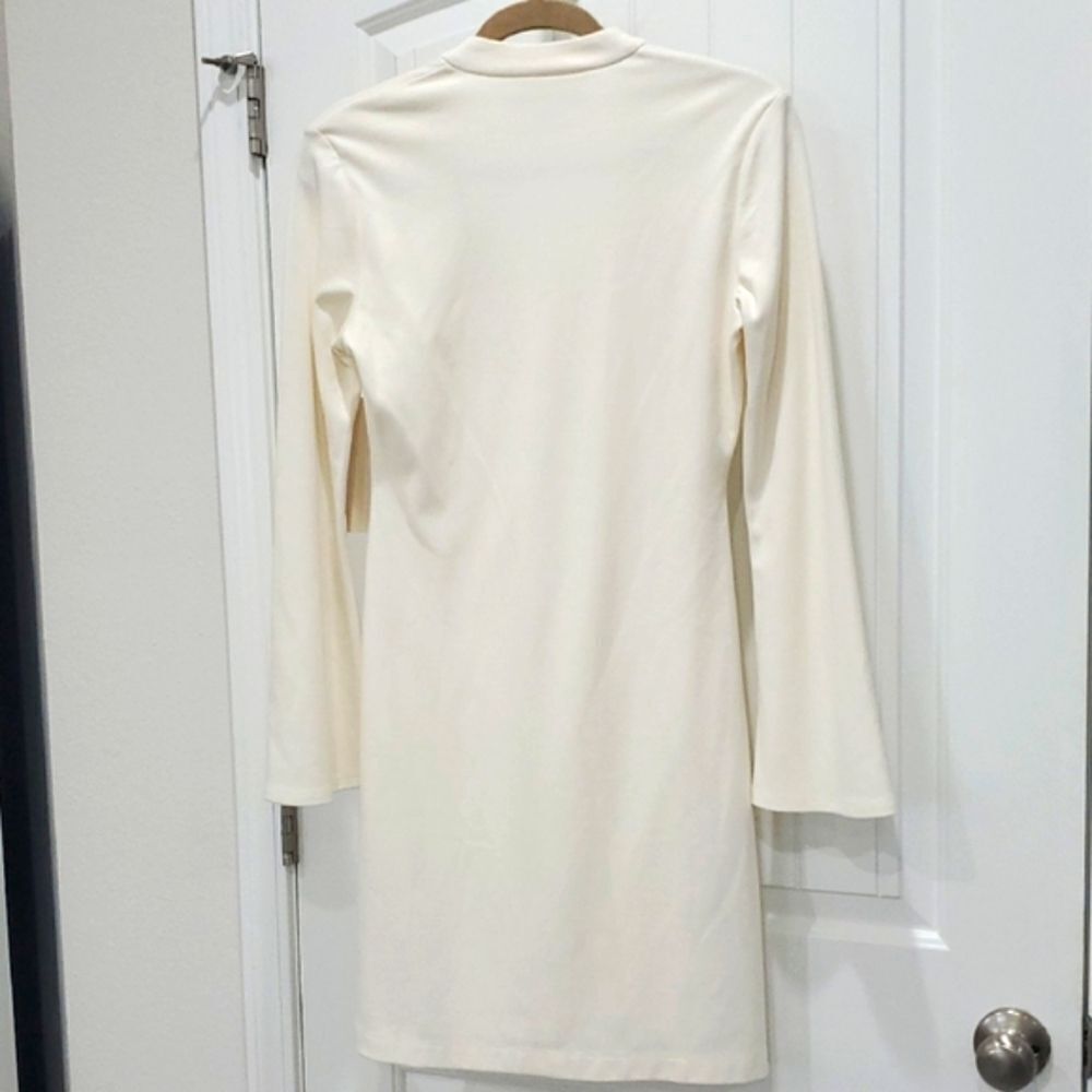 Boston Proper Womans Elegant Cream Long Sleeve Dress, NWT, XS - Picture 5 of 8
